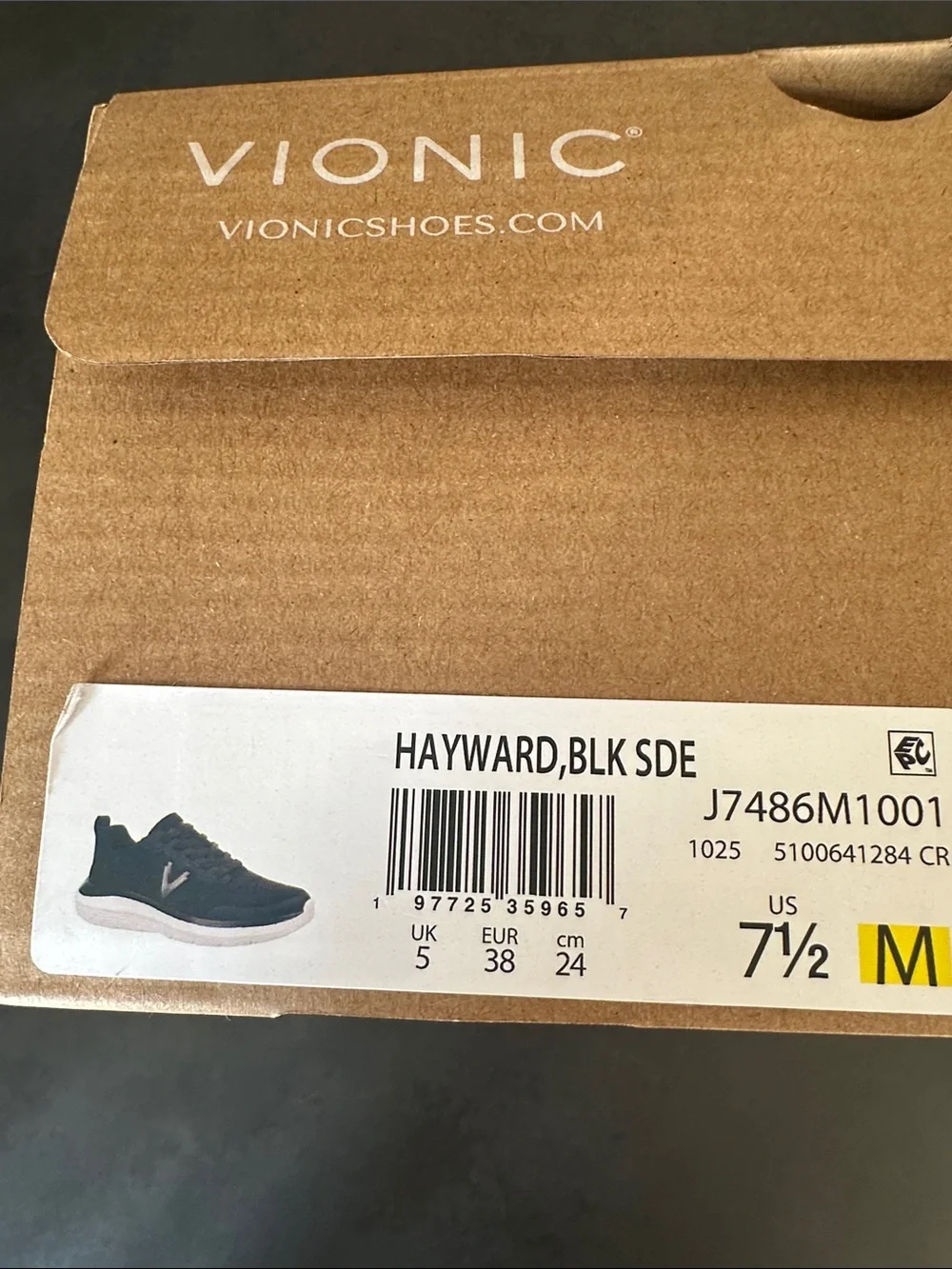 Vionic Women’s Hayward Black Knit and Suede Athletic Sneakers with White Sole